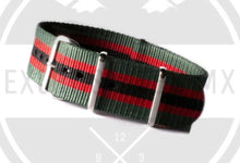 Correa Militar Clásica Verde Rojo Negro Gucci