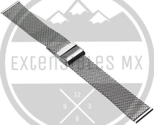 Correa Extensible Malla Milanesa Acero Con Broche De Seguridad