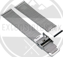 Correa Extensible Malla Milanesa Acero Con Broche De Seguridad