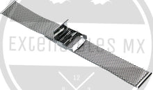 Correa Extensible Malla Milanesa Acero Con Broche De Seguridad