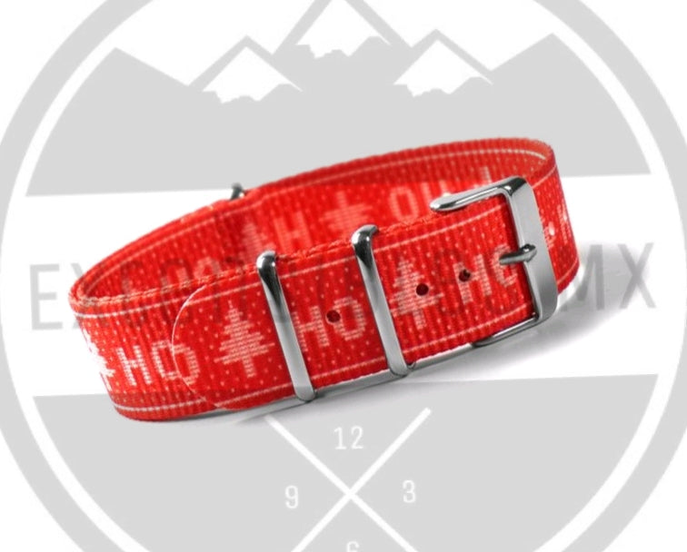 Correa Militar Clásica Navidad Roja