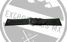 Correa Racing Clásica Piel Negra Costura Blanca