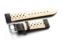 Correa Racing Clásica Piel Negra Costura Roja