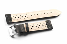 Correa Racing Clásica Piel Negra Costura Negra