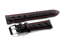 Correa Rally Negra Costura Roja