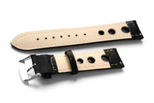 Correa Rally Negra Costura Blanca