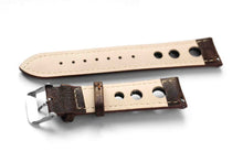 Correa Rally Café Costura Blanca