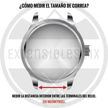 Correa Extensible Malla Milanesa Acero Con Broche De Seguridad